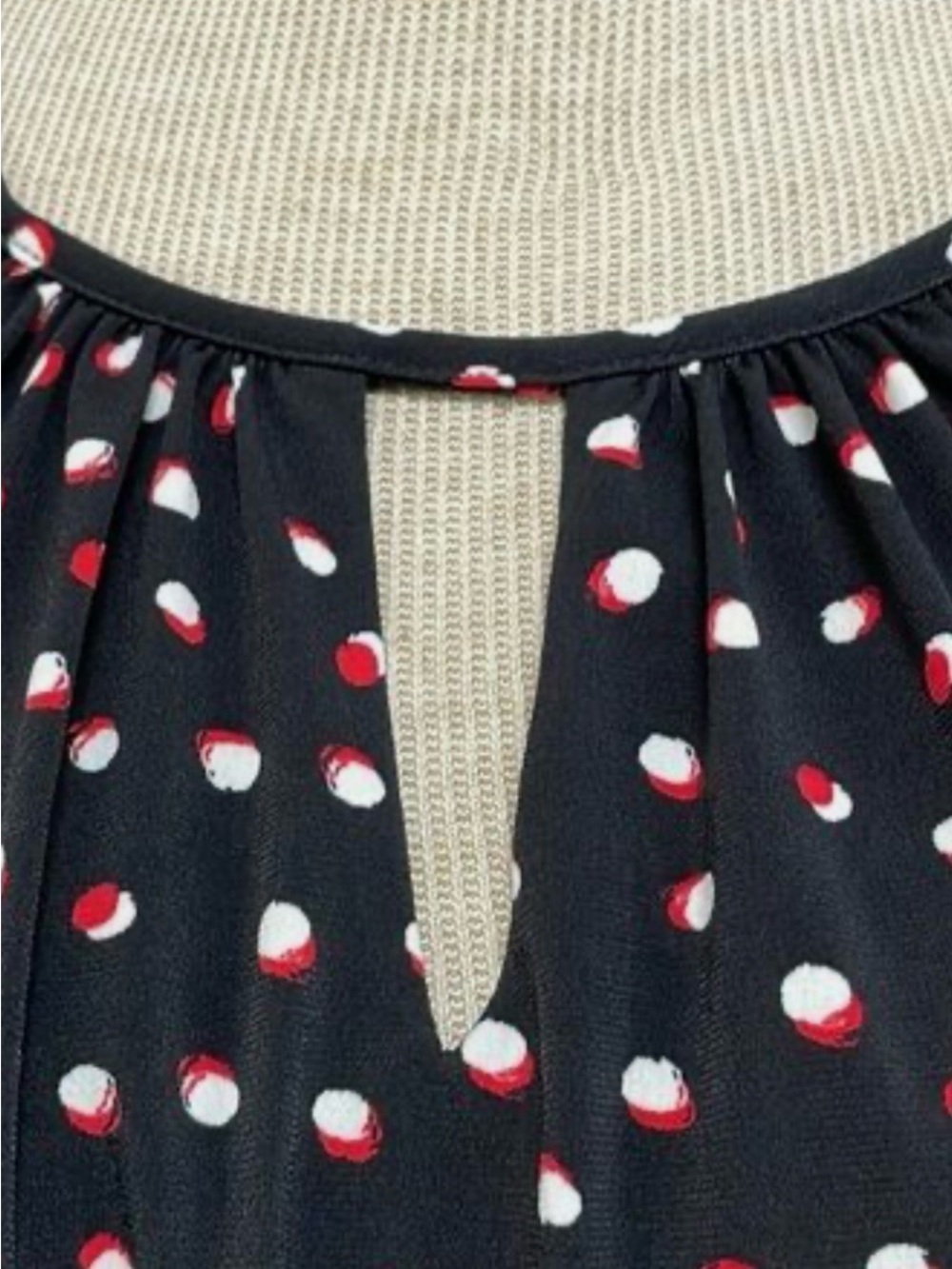 Wisp for Maggy London Black Halter Jumpsuit with red and white polka dots - Picture 2 of 7